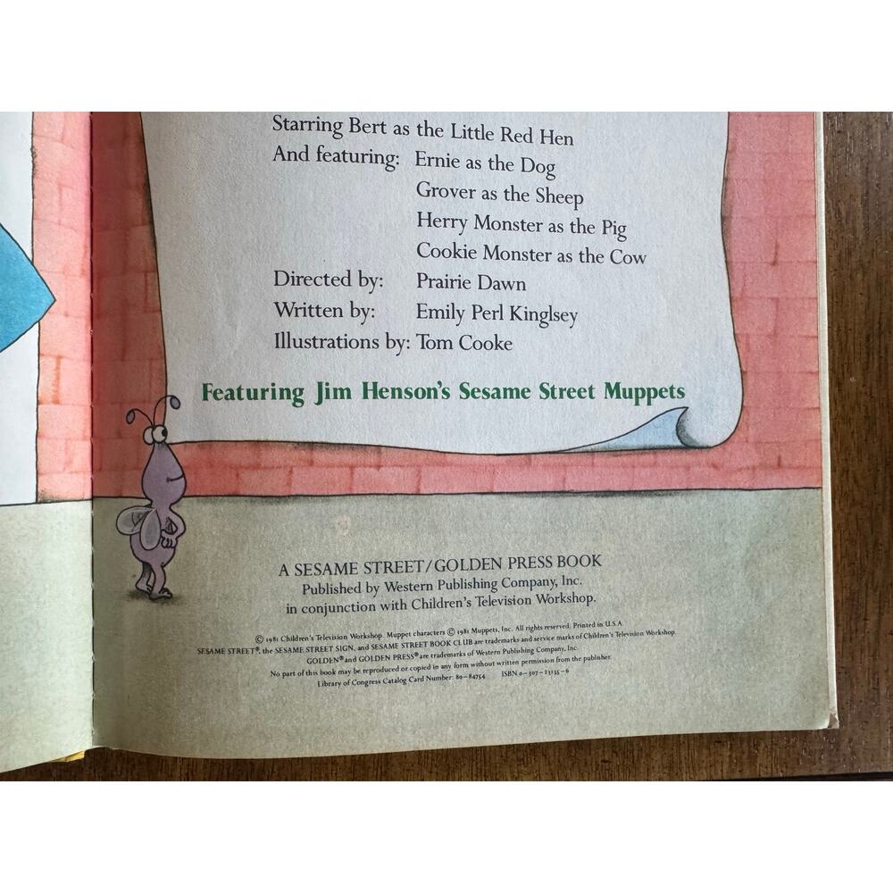 Vintage Sesame Street Book Lot Grover Little Red Hen Golden Press 1980 1981 - Picture 9 of 11